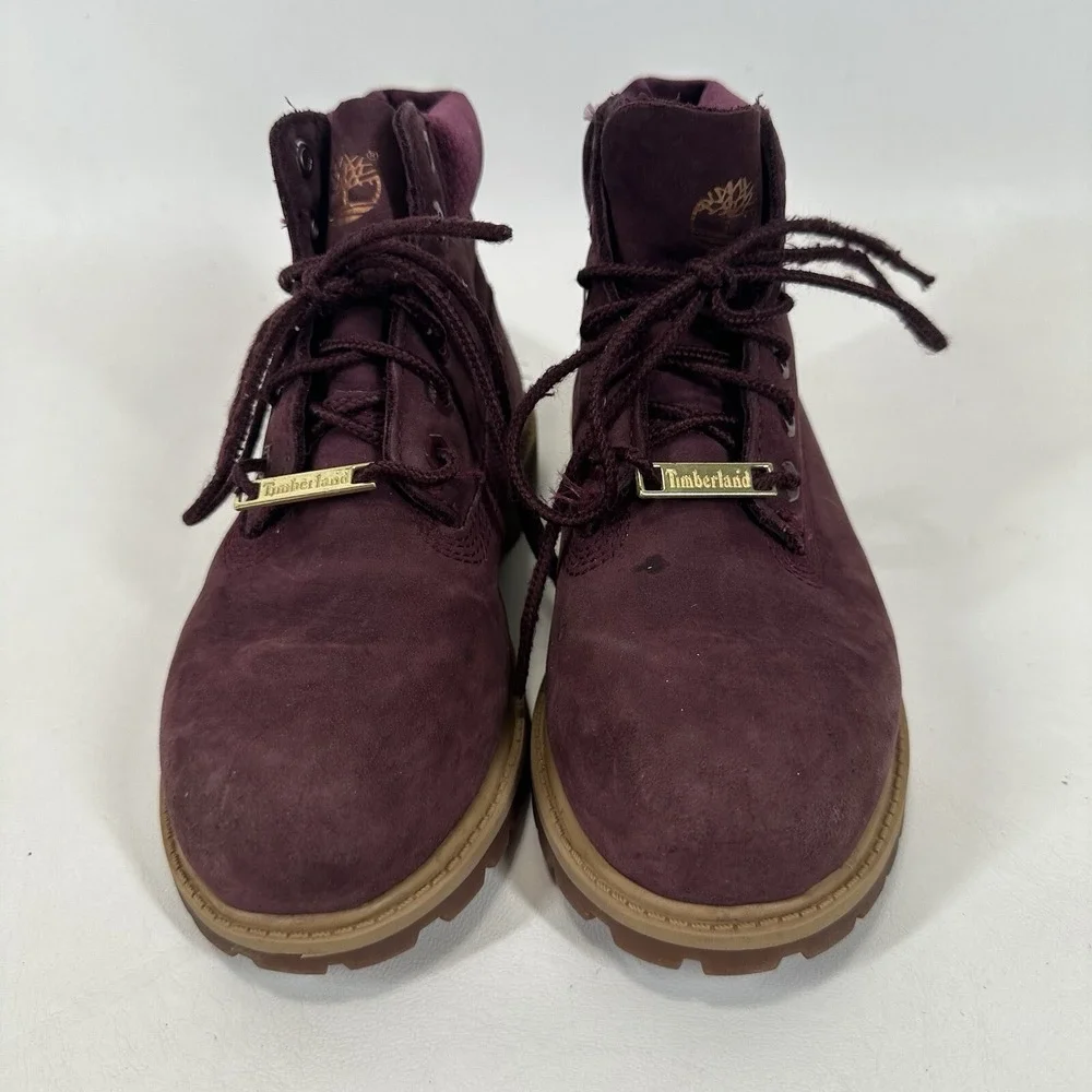 Timberland Girls Size 1 Maroon Suede‎ Boots